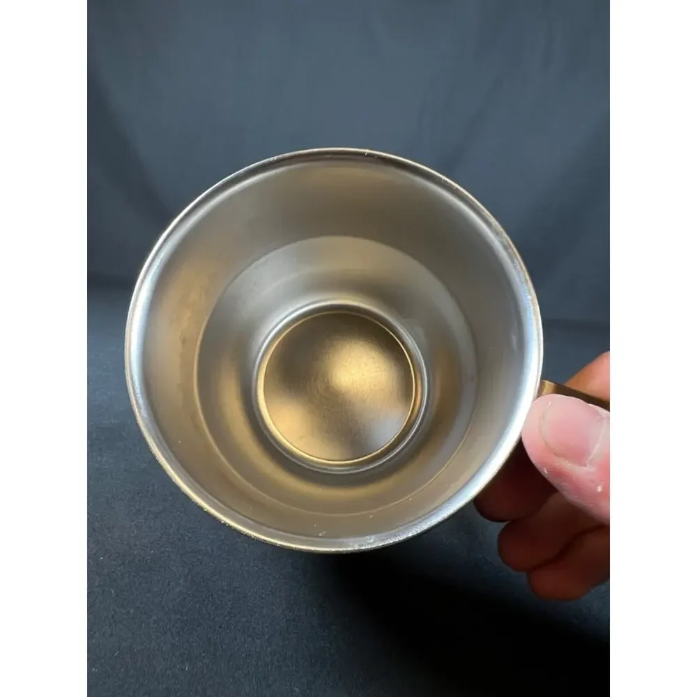 Starbucks Faceted Bronze Copper Tone Metal Coffee Mug cap home decor 2014